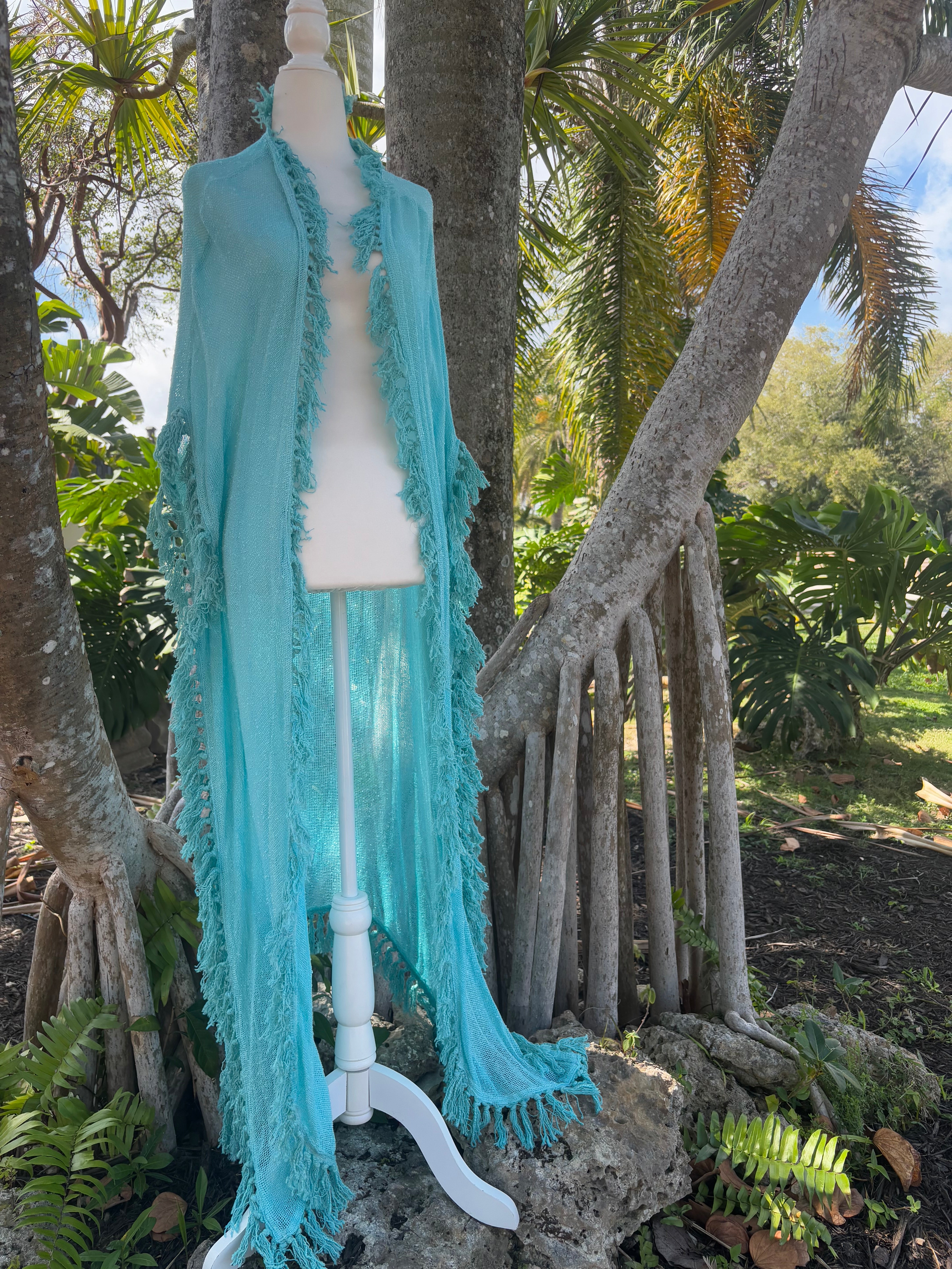 Tulum Maxi and Robe - TURQUOISE