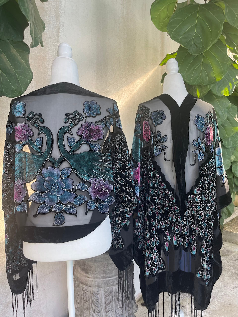 Velvet Peacock Kimonos