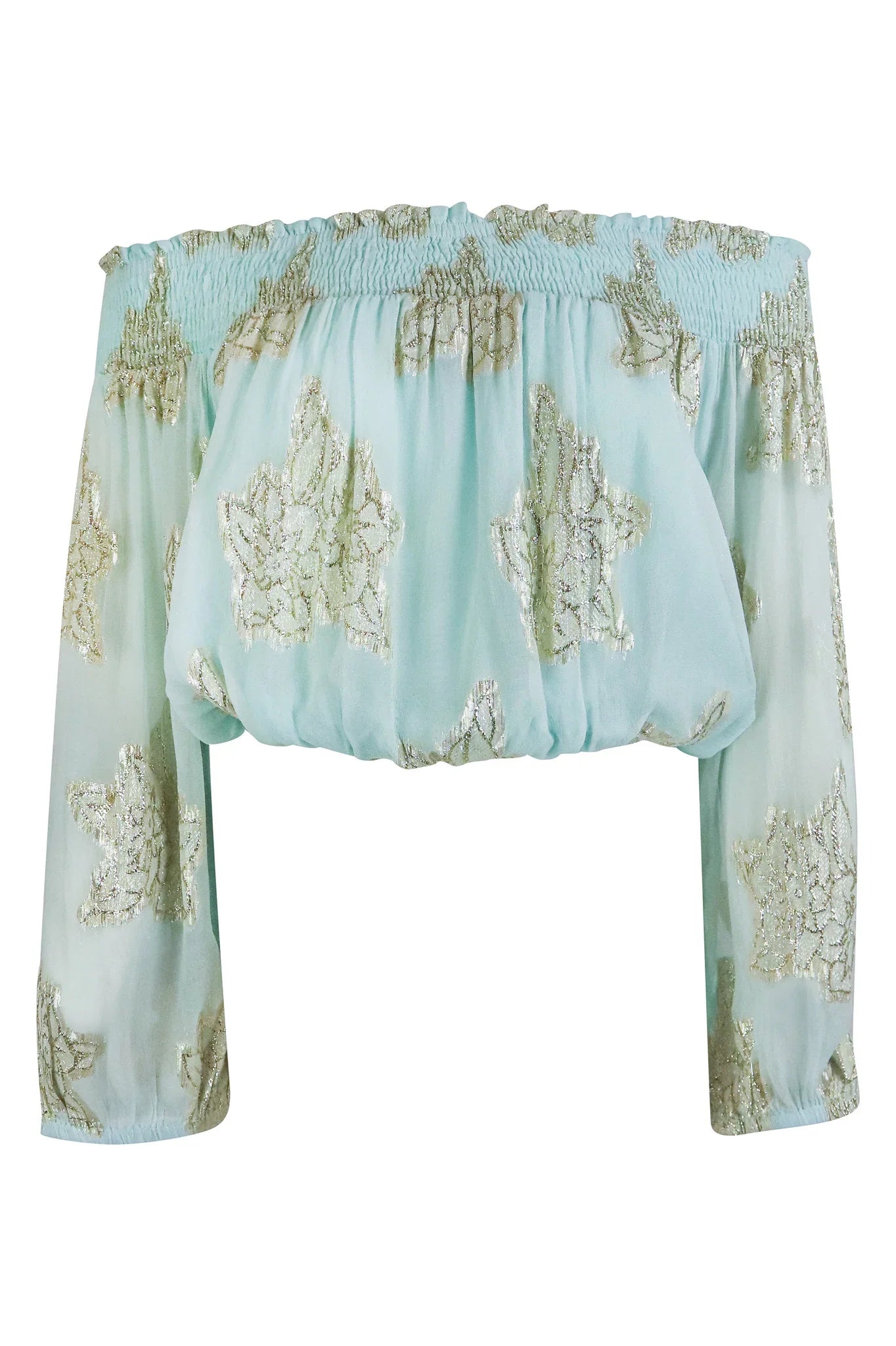 Glimmer Off Shoulder Top - Blue