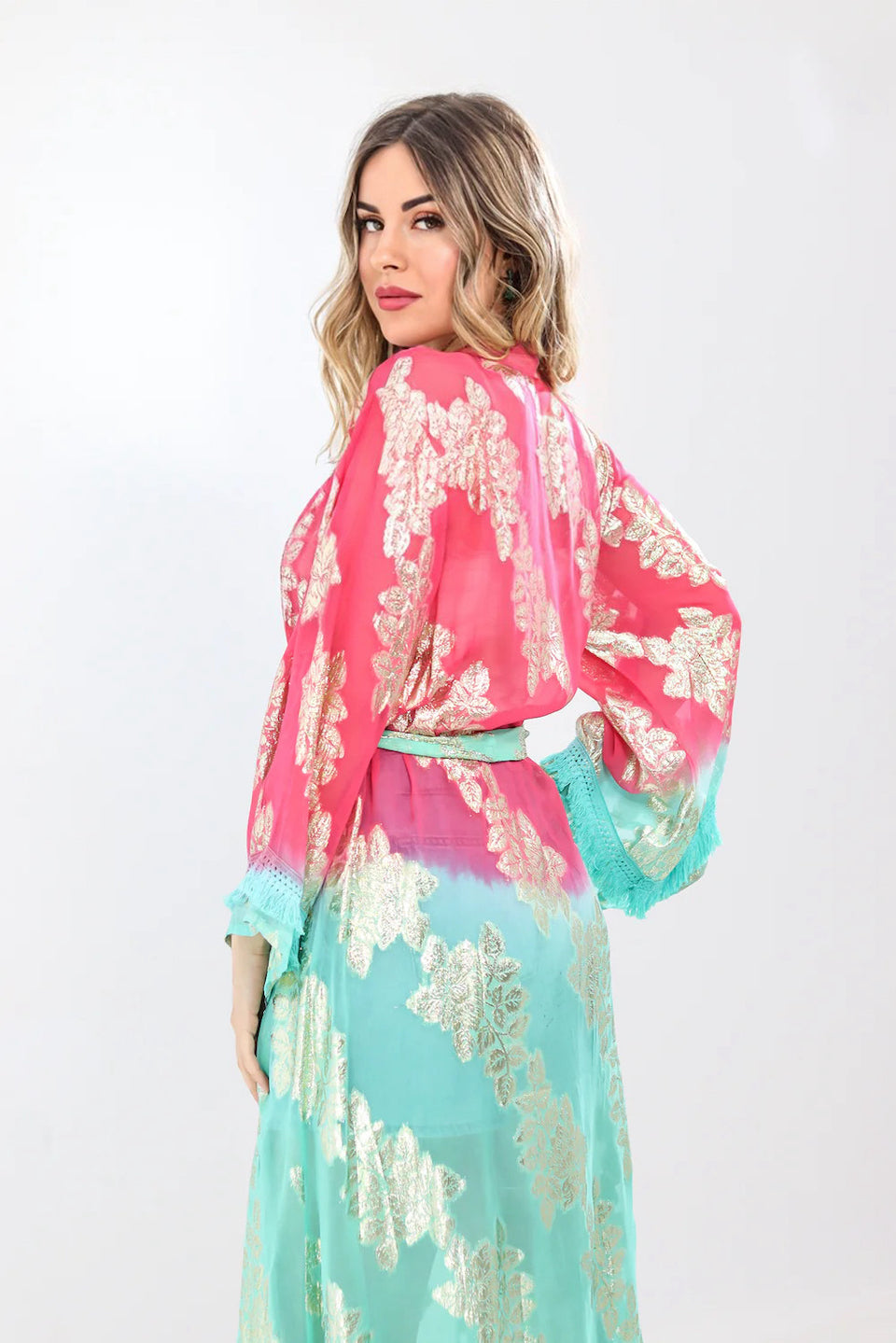 Glimmer Kimono - Fuchsia