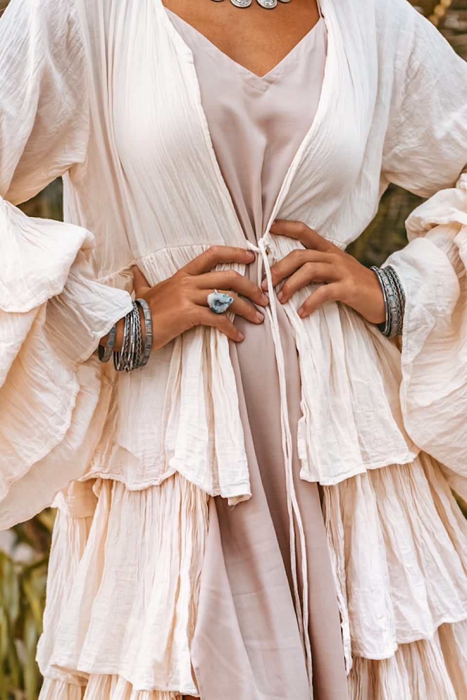 Ivory Boho Robe