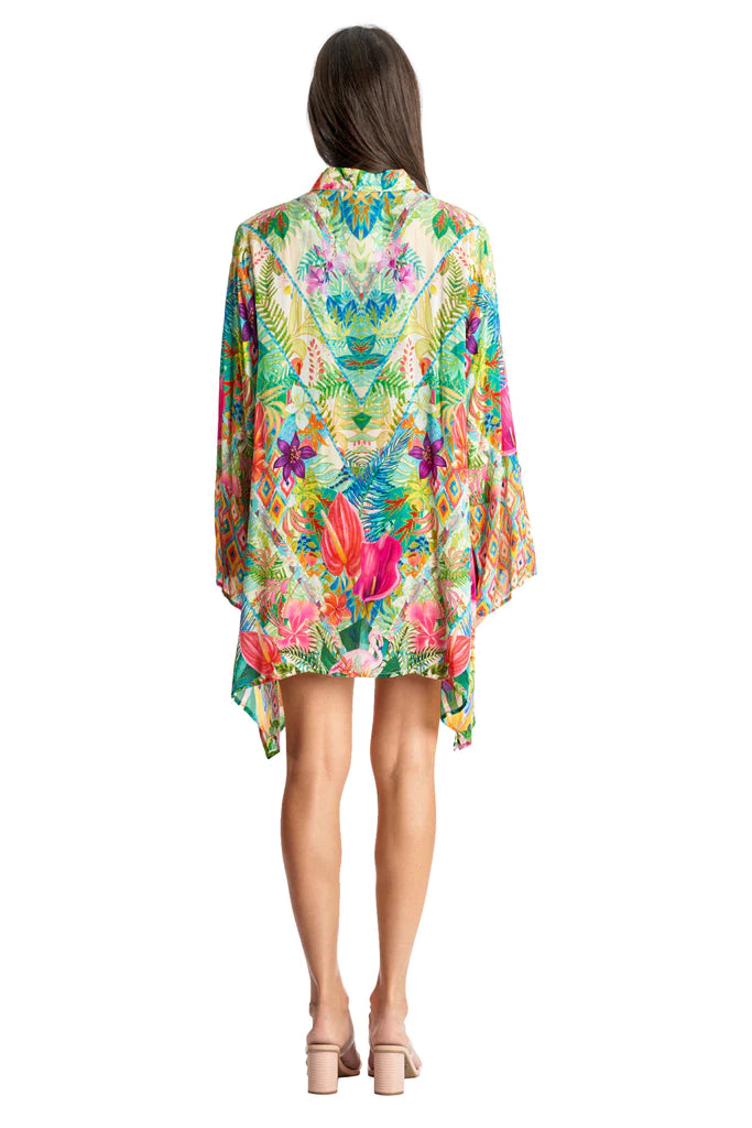 Island Girl Button Front Cover Up