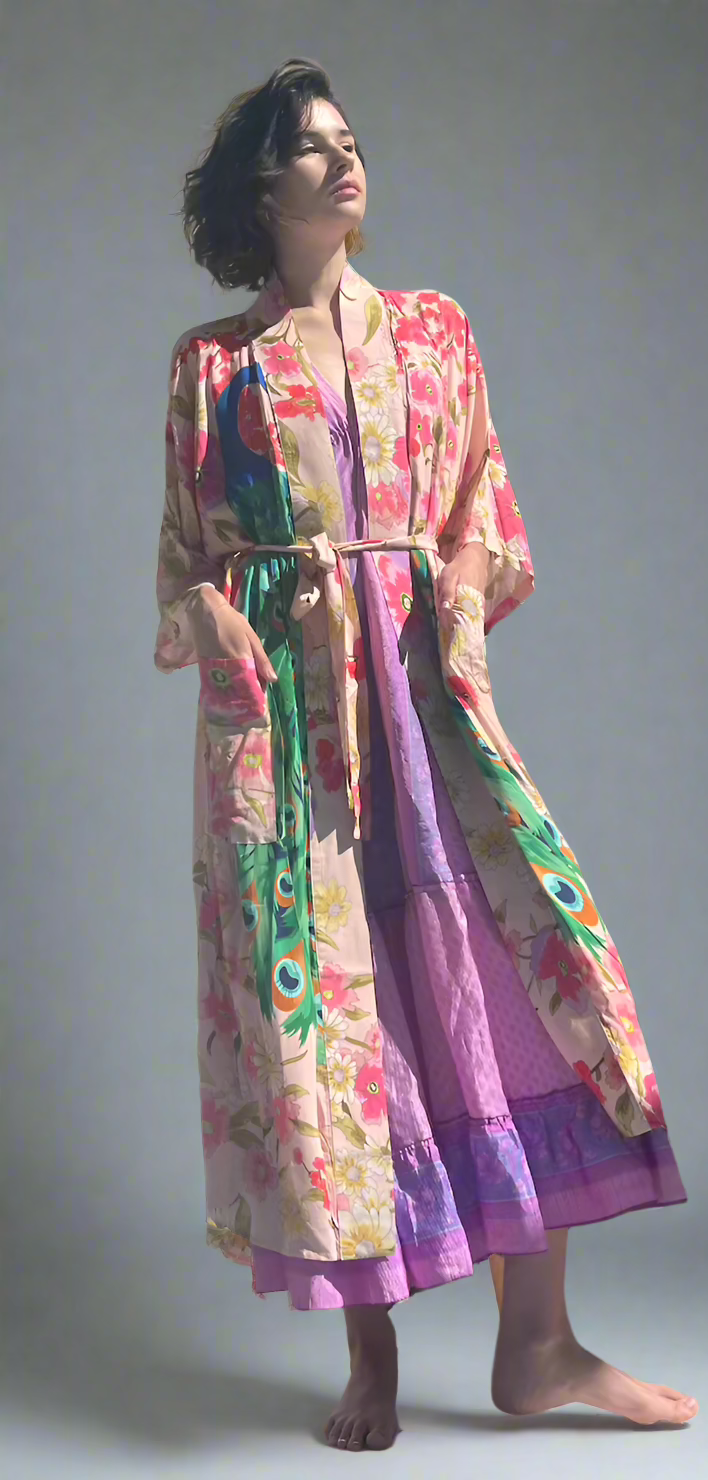 Peacock Garden Kimono