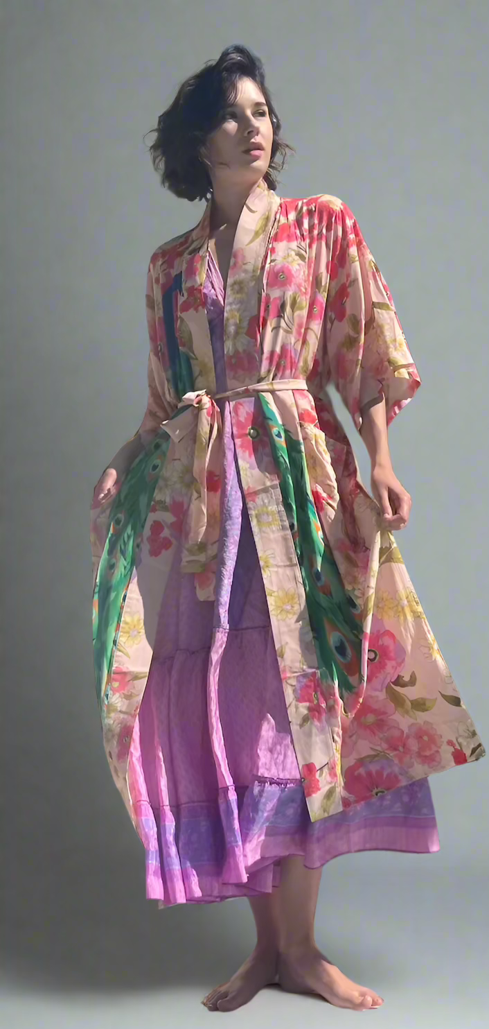 Peacock Garden Kimono