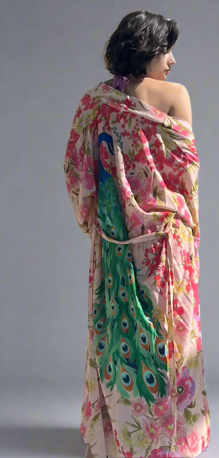 Peacock Garden Kimono