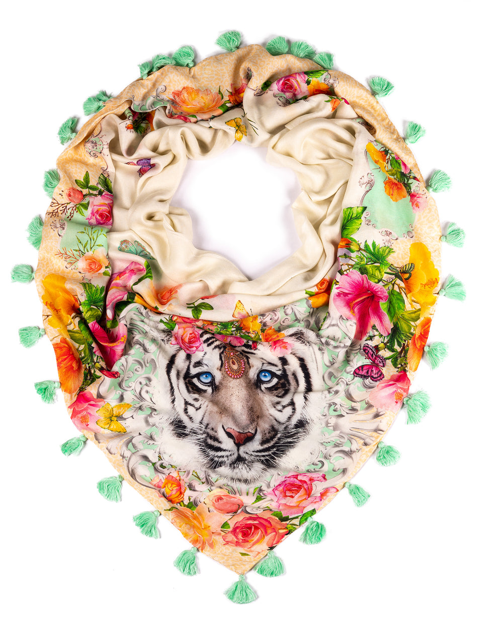 Snow Tiger Summer Scarf