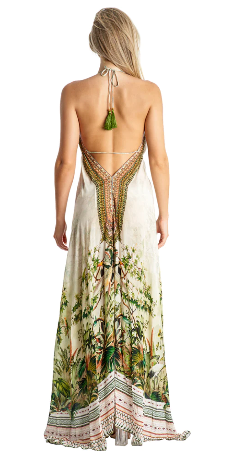 Jungle Love Halter Maxi Dress