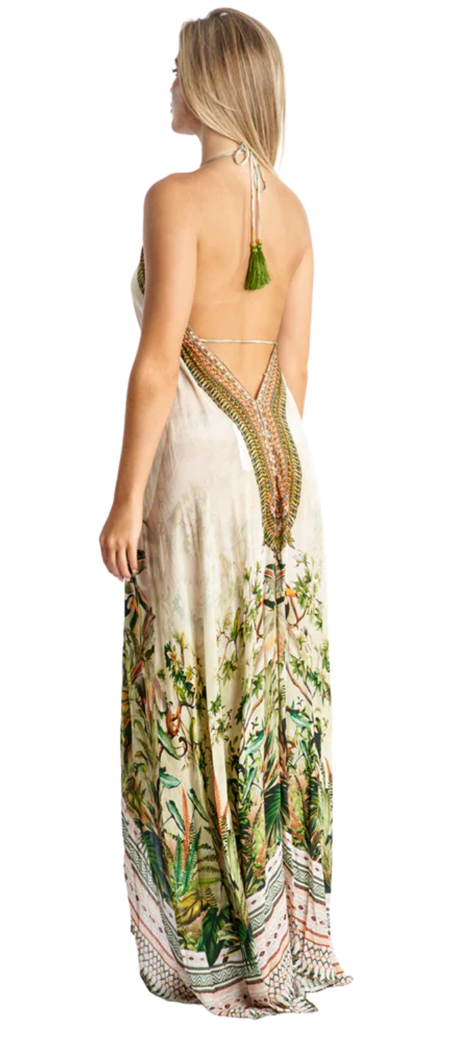 Jungle Love Halter Maxi Dress