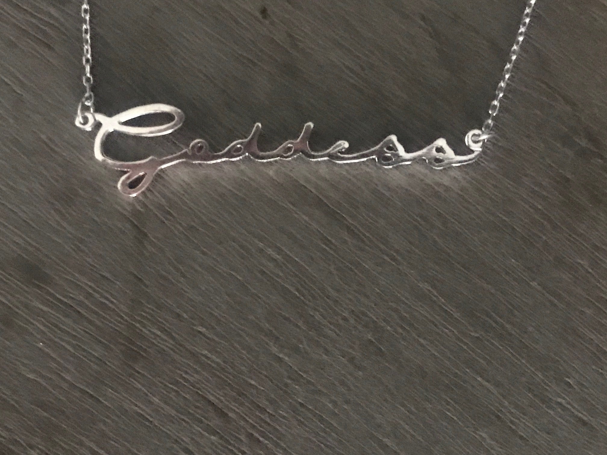 silver necklace, goddess, goddess signature necklace, gifts