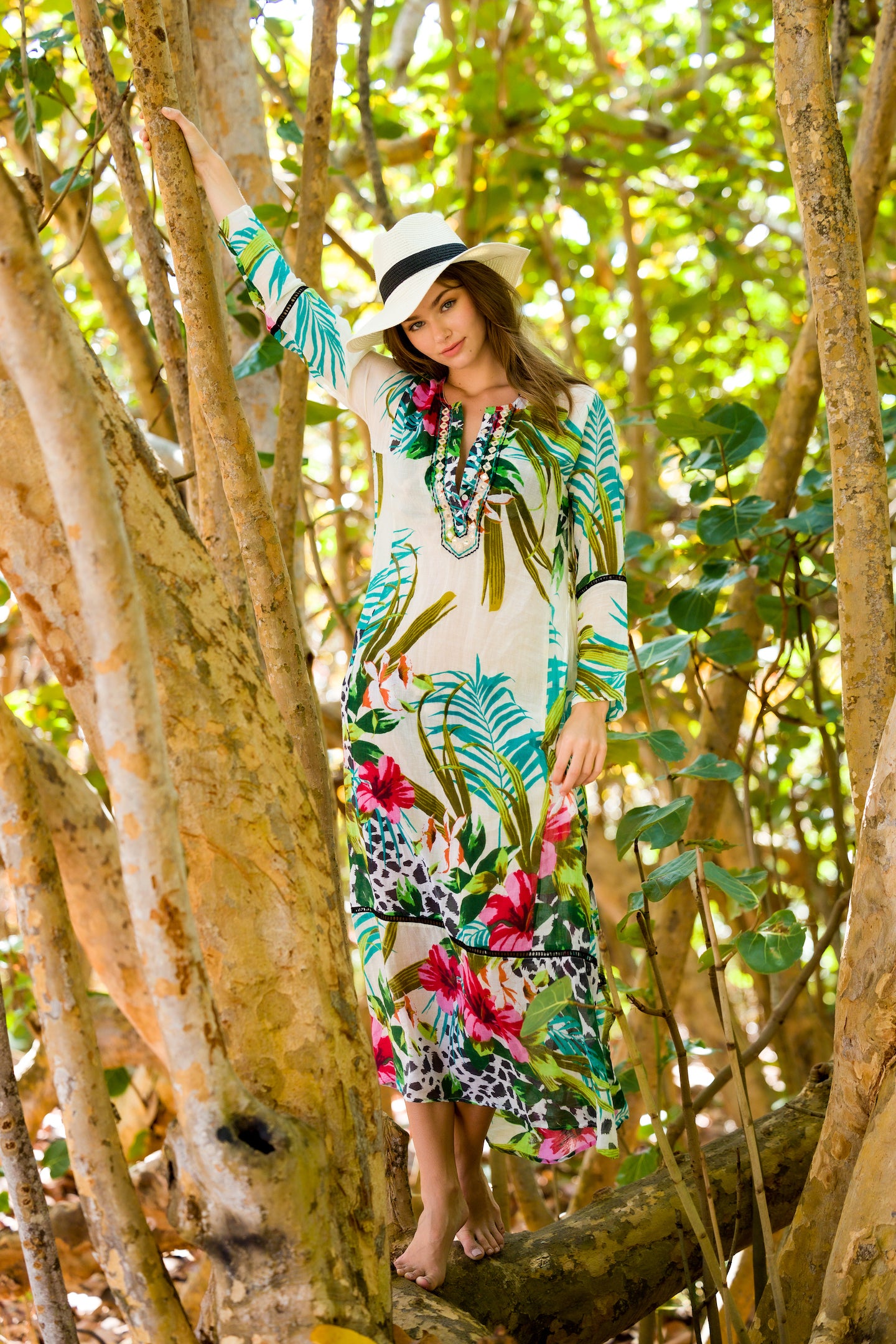 Hibiscus Island Maxi Tunic