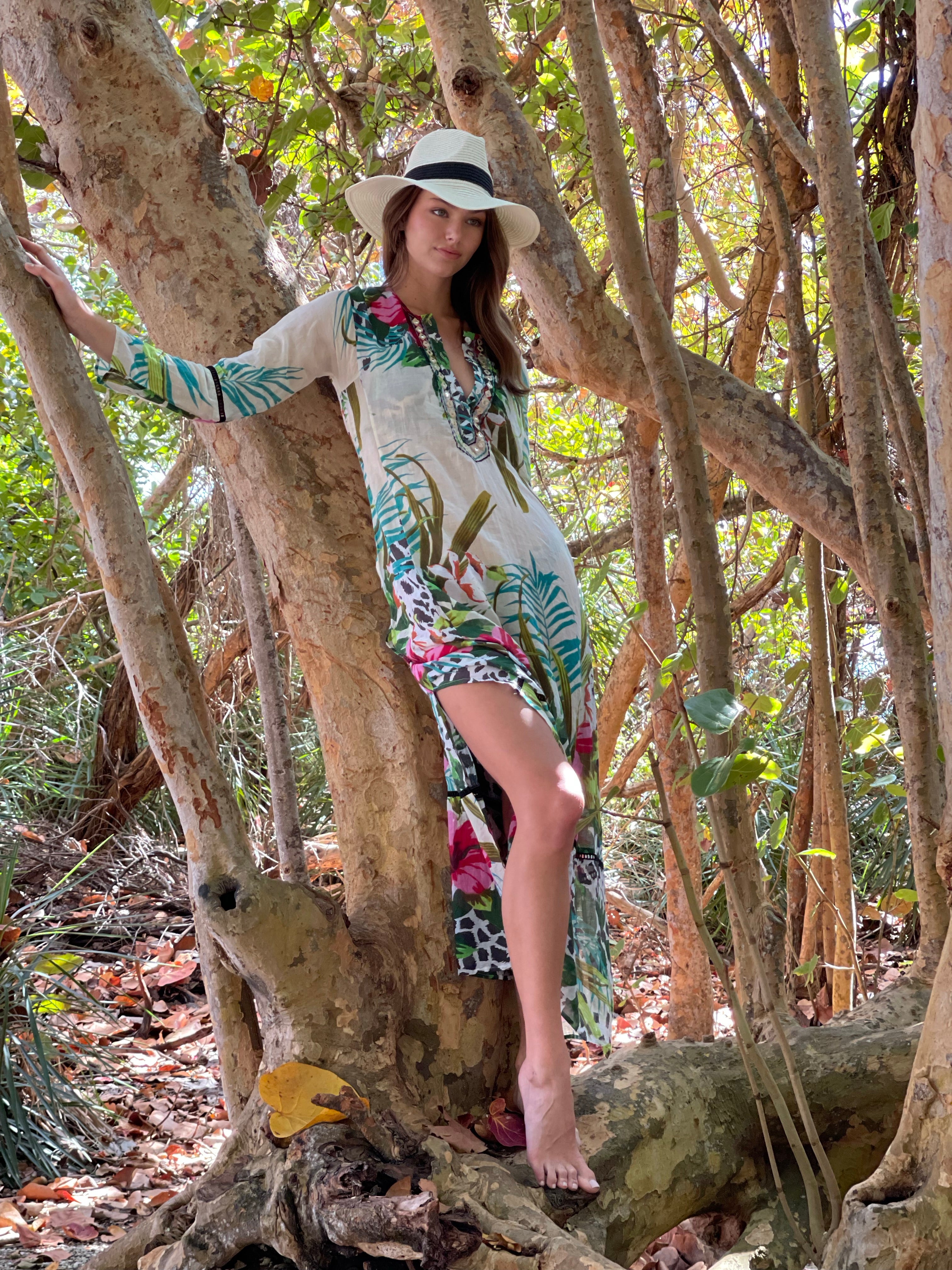 Hibiscus Island Maxi Tunic