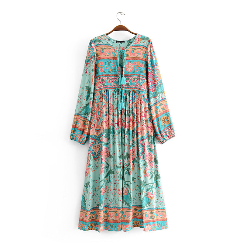 Lotus Peasant Dress