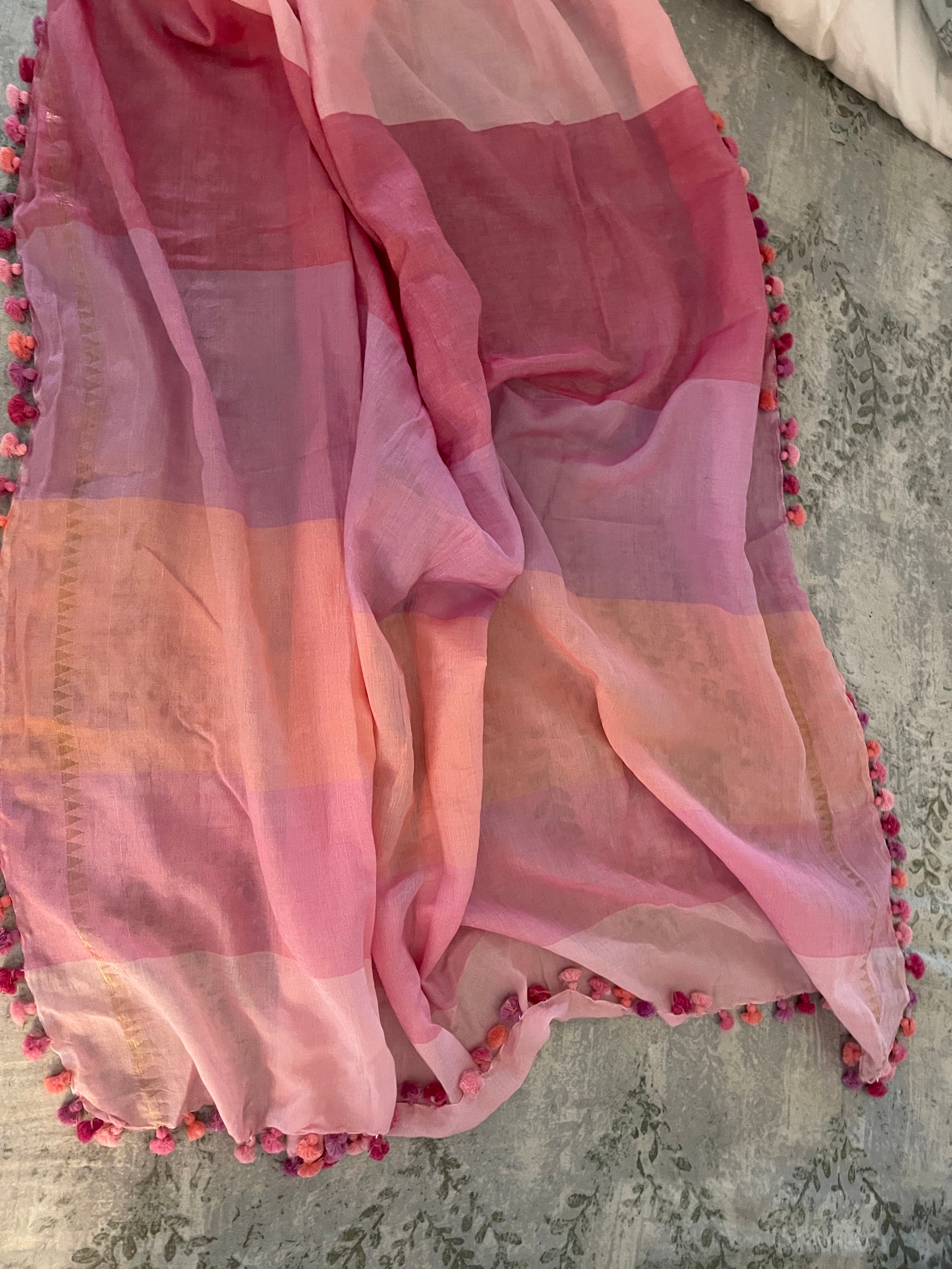 Peony Silk Pashmina